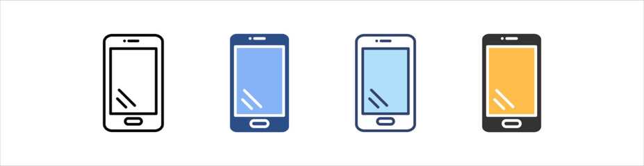 Smartphone Icon Set Multiple Style Collection