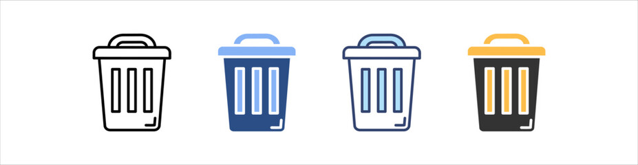 Delete Icon Set Multiple Style Collection