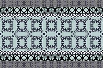 Pastel Flora Traditional Embroidery Art Abstract with Pixel Art Designs