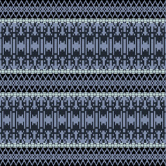 Pastel Flora Traditional Embroidery Art Abstract with Pixel Art Designs