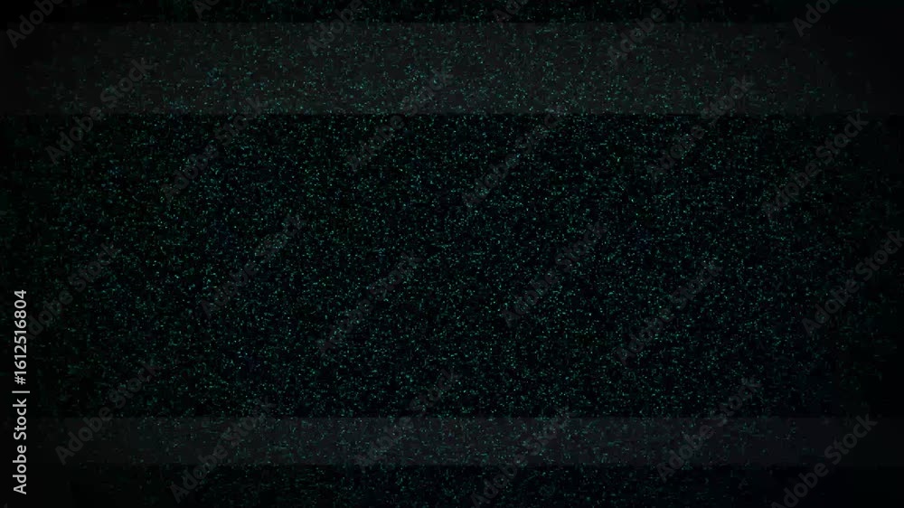 Poster static color background flickers with noise. glitch effects disrupt the animation. error signals and