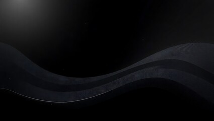 Elegant dark theme with spiraling halftone ripple lines in silver gradient, vector minimal design