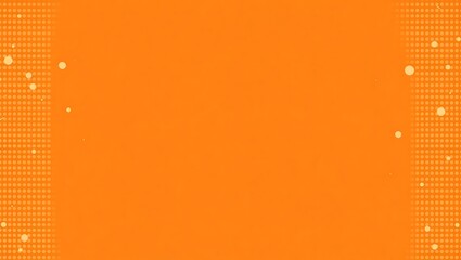 Energetic abstract orange background with halftone dots and clear negative space in the center for marketing material