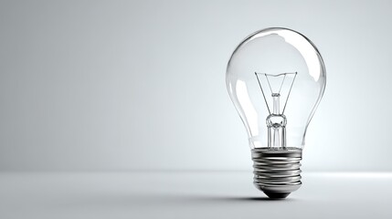 Elegant Floating LED Light Bulb on a Spotless White Canvas, Embracing Gentle Soft-Shadow Illumination