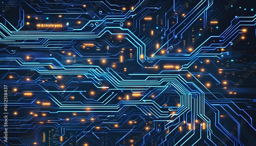 Aufkleber futuristic circuit board visuals digital realm graphic design technological environment abstract con