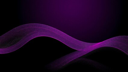 Elegant modern dark-themed vector design with purple-pink gradient halftone ripple lines