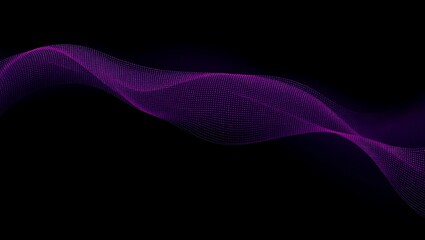 Elegant modern dark-themed vector design with purple-pink gradient halftone ripple lines