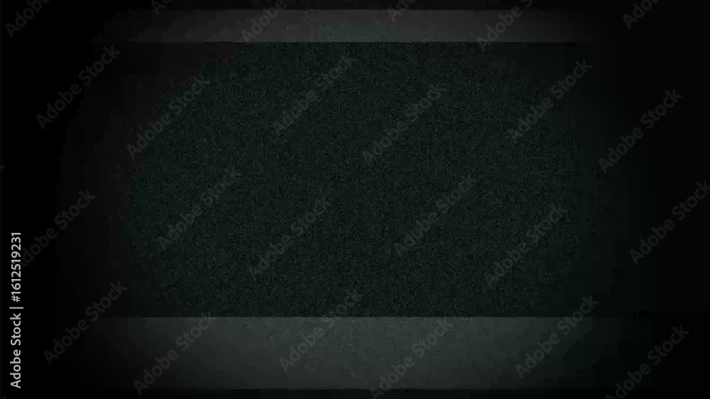Poster vintage analog tv snow animation with flickering static noise and glitch effects. bad signal creates