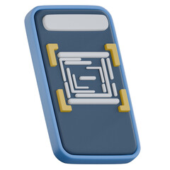 QR code scanner 3d icon colorful style