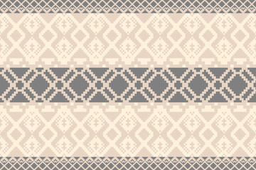 Pastel Flora Traditional Embroidery Art Abstract with Pixel Art Designs