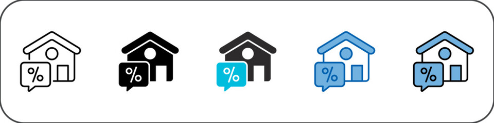Mortgage Icon Pack Multistyle Illustration