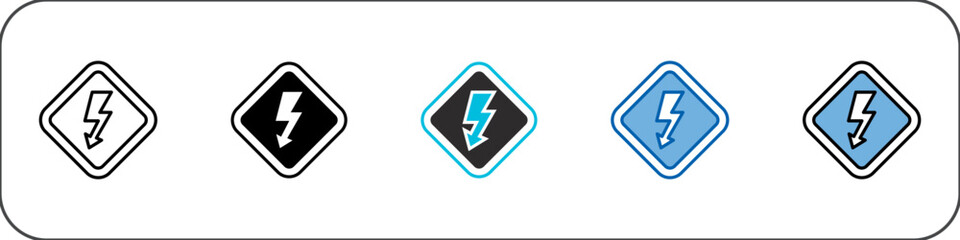 Electricity Icon Pack Multistyle Illustration