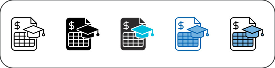 Tuition Icon Pack Multistyle Illustration
