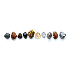 Collection of raw gemstones and minerals for geology enthusiasts and collectors of precious materials