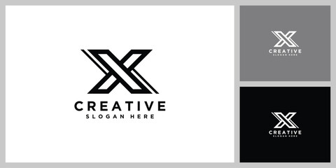 initials letter X abstract logo