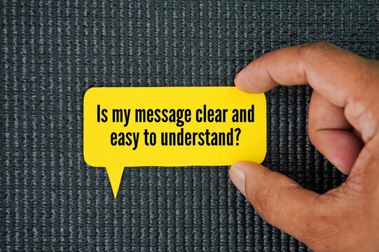 Questions about communication, namely: Is my message clear and easy to understand?