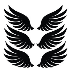 Fototapeta premium Majestic Black Wings Collection Featuring Multiple Styles for Design and Decoration Purposes Perfect for Tattoo Designs