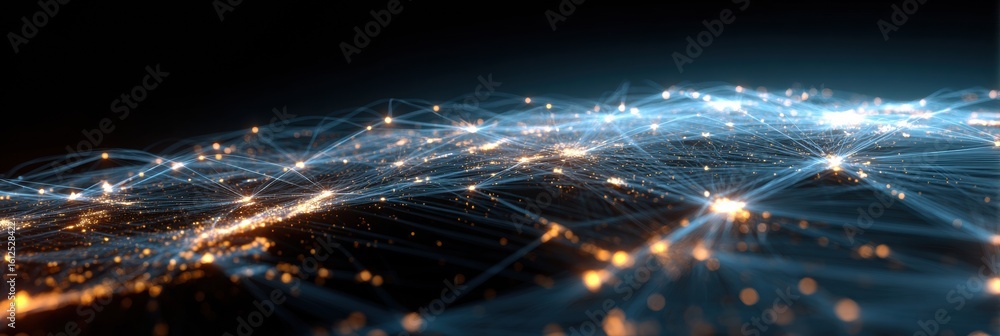 Aufkleber global learning network illustrated with students connected by glowing lines showcasing collaboratio