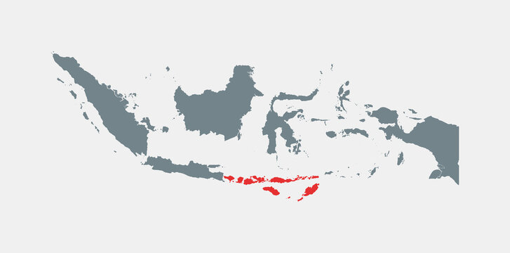 Indonesia map. Map of Indonesia with provinces. Indonesia country map (Bali & Nusa Tenggara)