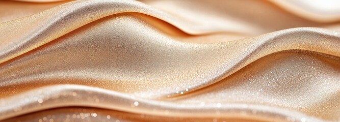 Golden textile texture with intricate details and a luxurious sheen capturing light reflections and delicate folds