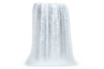 Pristine water tumbling, generating elegant cascade movement with crystal-clear transparency, revealing natural liquid dynamics