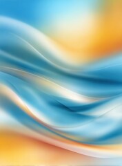 Fototapeta premium Flowing Abstract. Azure and gold curves blend in this smooth, abstract background, creating a sense of gentle movement and serene beauty. Soft gradients add depth