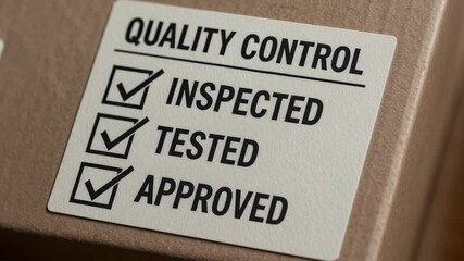 Quality control manufacturing processes inspection testing approval standard ensures reliable product delivery customer satisfaction safety