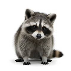 Obraz premium Studio Shot of Joyful Raccoon