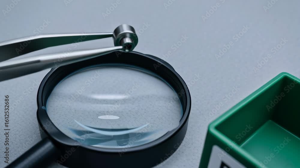 Poster quality control manufacturing processes inspect metal parts with precision tools ensuring accurate s