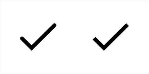 Check Mark Icon set color editable, vector Illustration