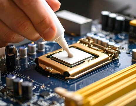 Applying thermal paste to a computer processor