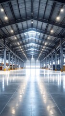Obraz premium Empty warehouse interior