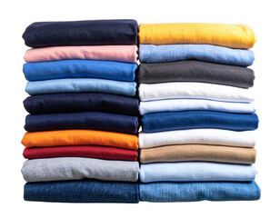  Stack of Clean Clothes Isolated on Transparent Background