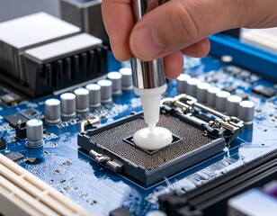 Applying thermal paste to a CPU