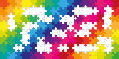 Puzzle pattern background vector set