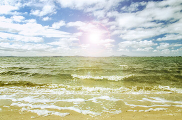 An ideal place for windsurfing. Lagoa Seca Beach, in the Lakes Region, Rio de Janeiro state, Brazil.