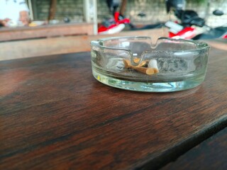 Smoking Table with Ashtray and Cigarette Waste