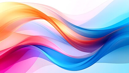 Fototapeta premium Abstract colorful wave design, flowing vibrant hues