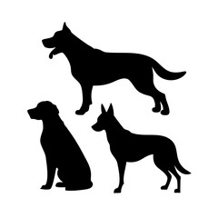 black silhouette of a dog