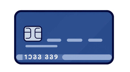 Blue credit card debit card finance payment banking money business shopping financial transaction vector icon