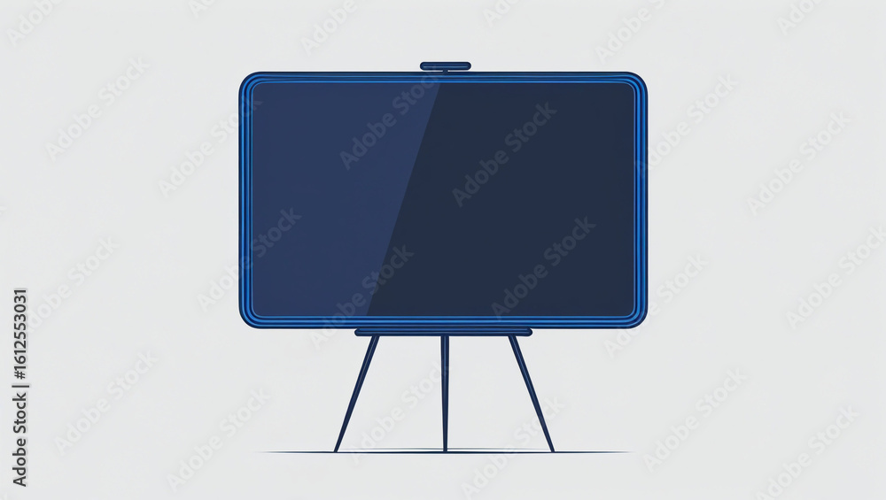 Aufkleber blue display presentation screen mockup blank empty board stand easel digital device technology mode