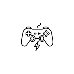 Gaming controller lightning. E-sports power symbol.