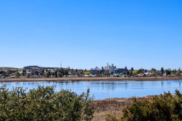 View of Reardan WA from across the Swanson Lake Wildlife Refuge