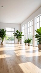 Obraz premium Bright, spacious room with plants