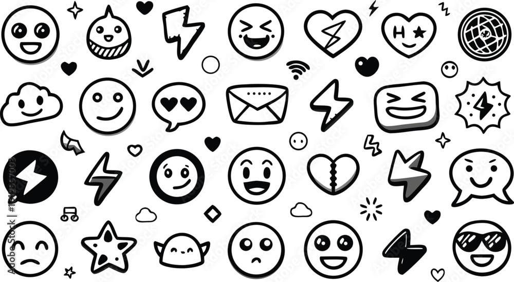 Aufkleber seamless pattern of vector number and zodiac icons for web design