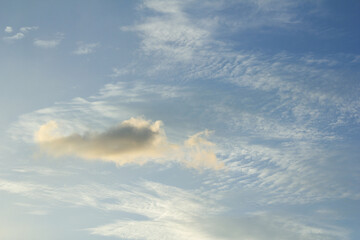
It's a cloudy evening sky.