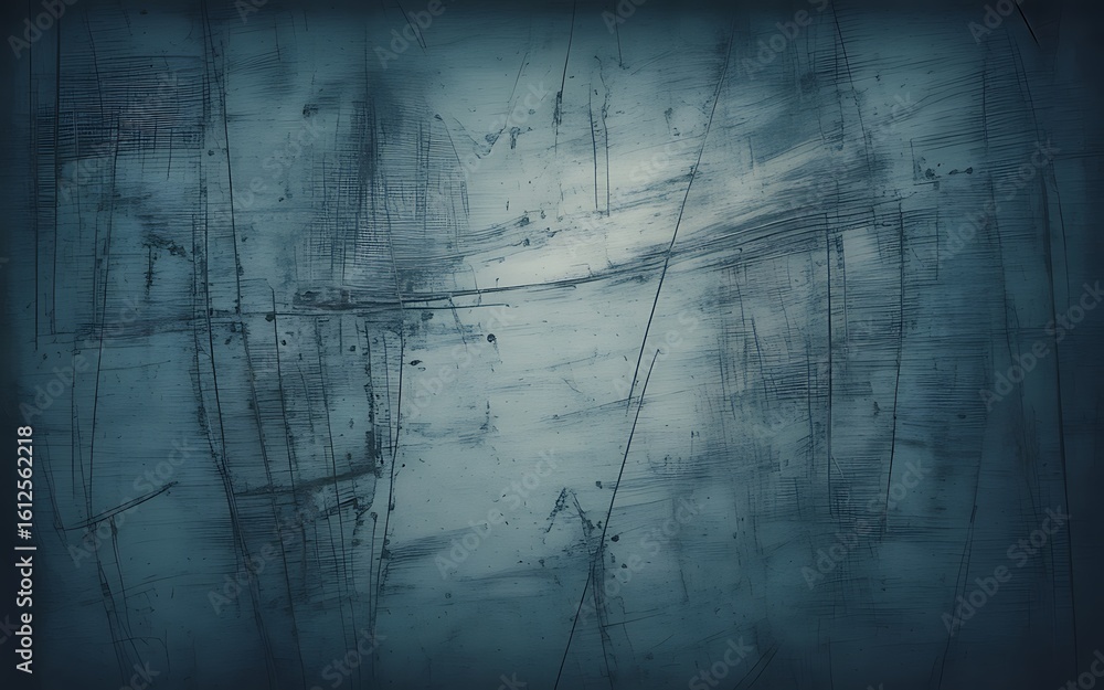 Poster abstract dark blue grunge texture background with scratch marks and linear patterns for creative des