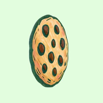 Illustrated chocolate chip cookie animation isolated asset, transparent 4K video, alpha channel, ProRes 4444