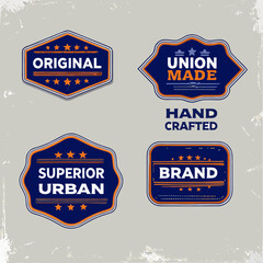 set of vintage retro labels