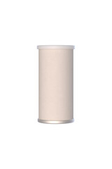 Isolated model of paper tube packaging on transparent background.